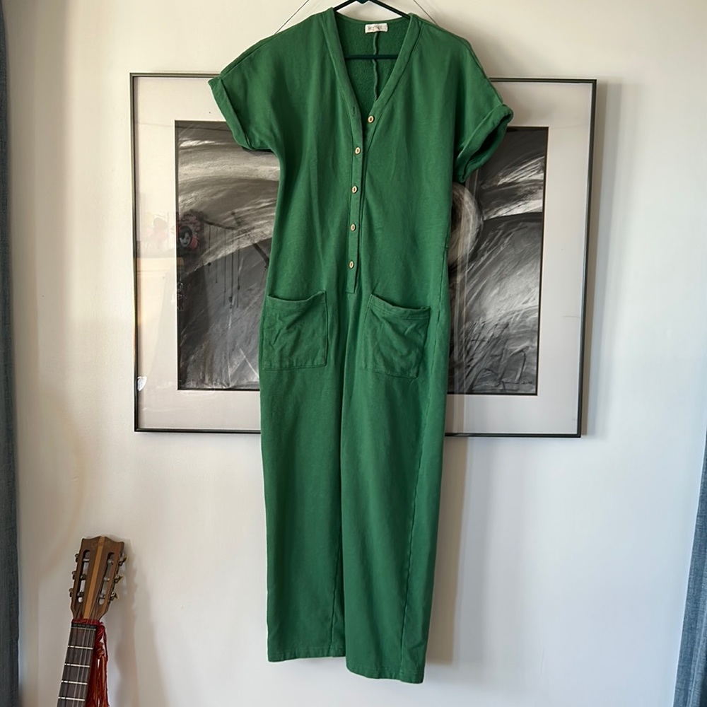 ROOLEE green shortsleeved terry jumpsuit